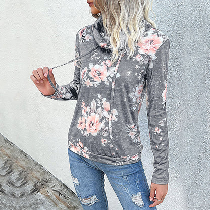 Damen gemütlicher Hoodie mit floralem Design und lässigem Schnitt Stalluxe