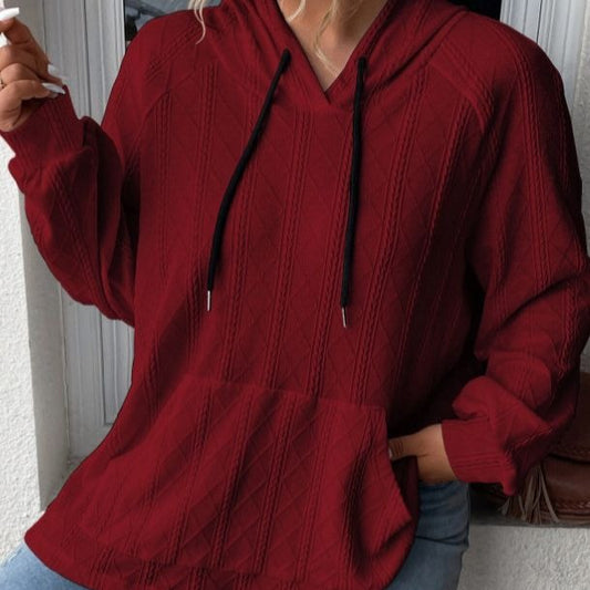 Women's Cozy Textured Pullover Hoodie Stalluxe