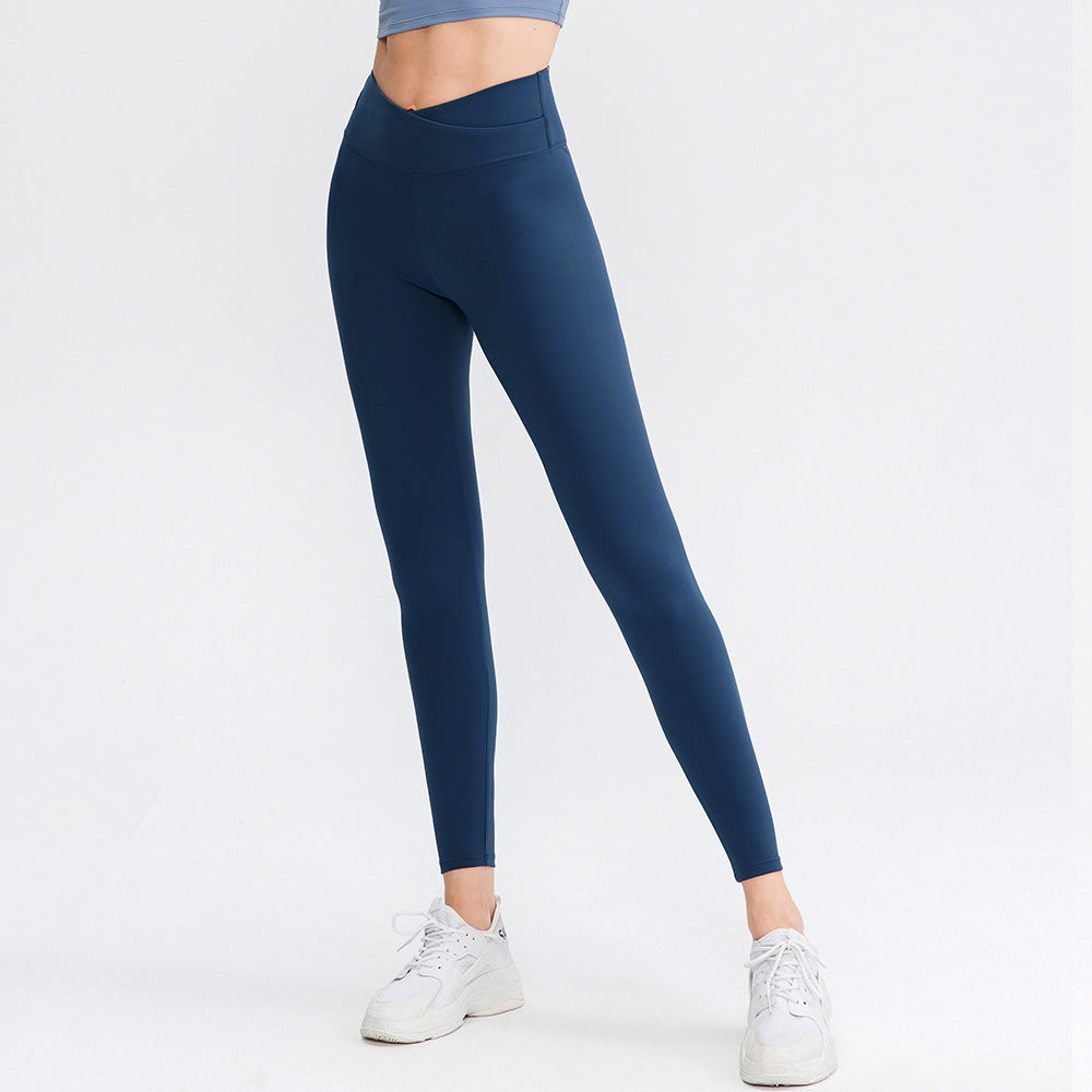 Damen Hochwertige Yogaleggings mit innovativem Kreuzbund und feuchtigkeitsregulierenden Eigenschaften Stalluxe