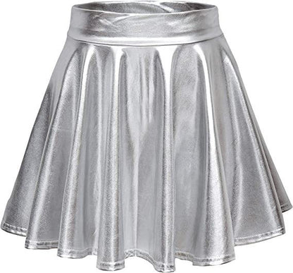 Damen Glänzender Etuikleid mit Weitem Saum Stalluxe