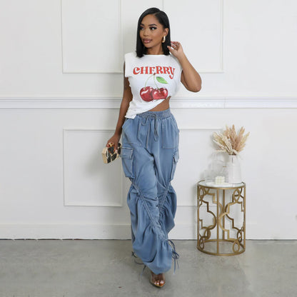 Damen Cargo-Hose mit einzigartigem Raffung und vielseitigen Taschen Stalluxe