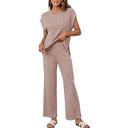 Damen gestrickter Zweiteiler-Anzug Stalluxe