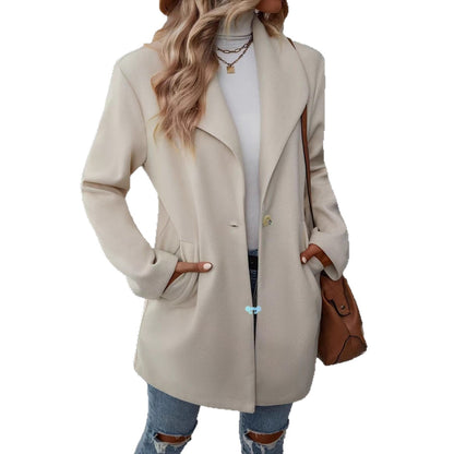 Damen eleganter Longblazer aus hochwertigem Material Stalluxe