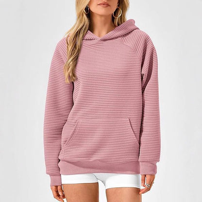 Damen lässiger Kapuzenpullover mit strukturiertem Stoff Stalluxe