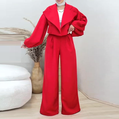 Damen eleganter und taillierter Jumpsuit mit weitem Bein Stalluxe