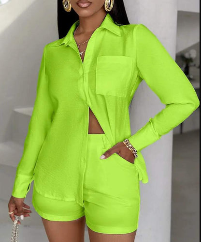 Damen modischer Blazer und Shorts Set Stalluxe