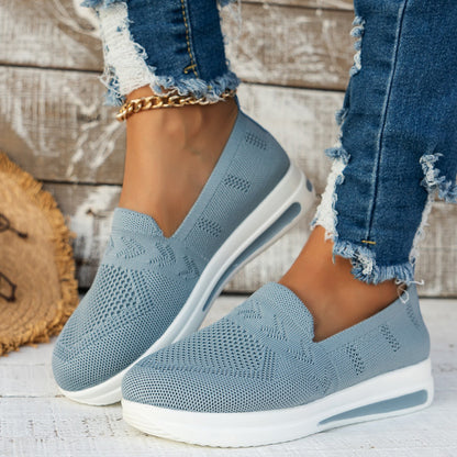 Damen Slip-On Sneakers mit atmungsaktivem Mesh-Obermaterial und gepolsterter Sohle Stalluxe