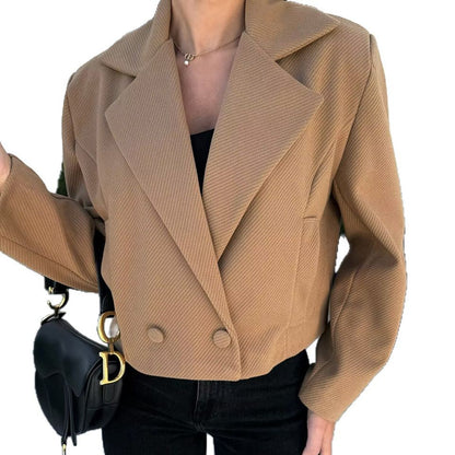Damen Modischer Oversized-Blazer im klassischen Streifenmuster Stalluxe
