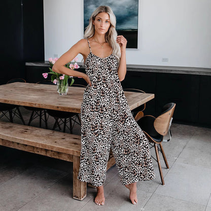 Damen Maxikleid mit trendigem Batikdesign und voluminösen Trägern Stalluxe