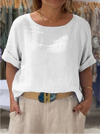 Damen lässige Leinenbluse Stalluxe