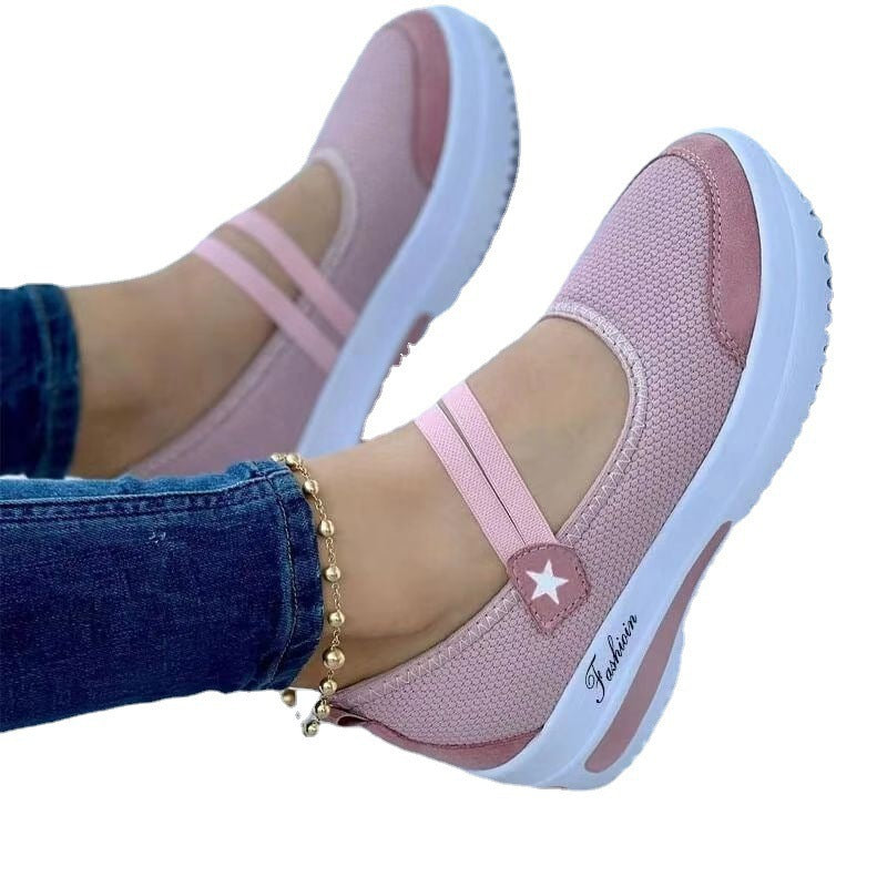 Damen Atmungsaktive Slip-On Freizeitschuhe mit elastischem Fersenriemen Stalluxe