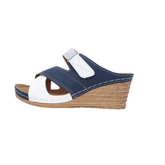 Damen Wedge-Pantoletten mit anatomischem Fußbett und modischem Riemendesign Stalluxe