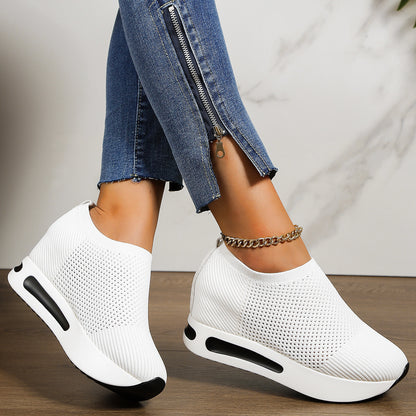 Damen atmungsaktive Wedge Sneakers Stalluxe