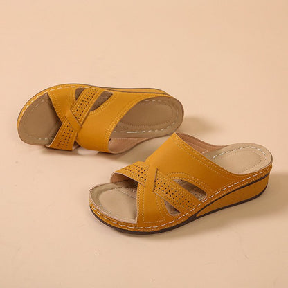 Damen Wedgesandalen mit atmungsaktivem Obermaterial und anatomischem Fußbett Stalluxe