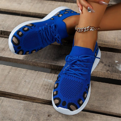 Damen Sportliche und atmungsaktive Sneakers mit modischem Tierprint Stalluxe
