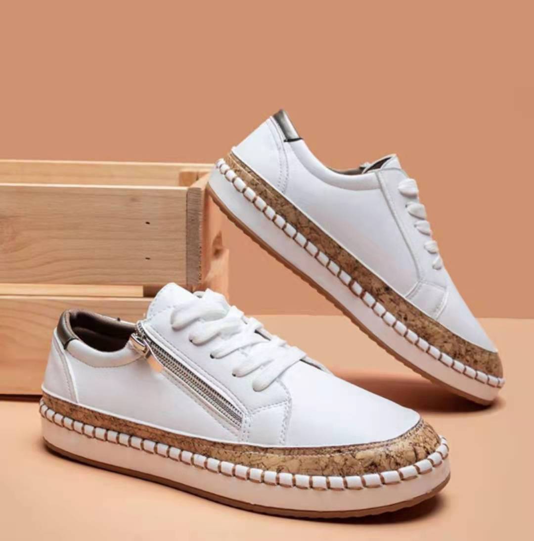 Damen Sportliche Sneakers mit buntem Stoffdesign und elastischer Sohle Stalluxe