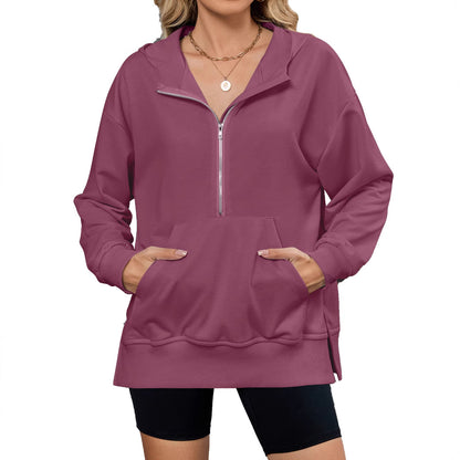 Damen Kapuzenpullover mit durchgehendem Reißverschluss und Taschen Stalluxe