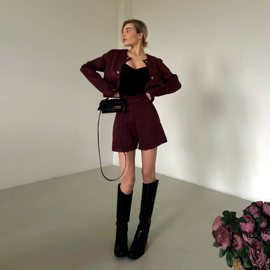 Damen Blazer mit elegantem Schnitt und praktischen Druckknopfdetails Stalluxe