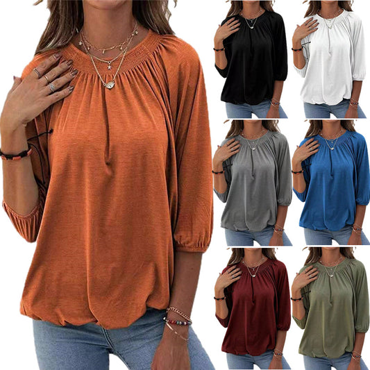 Damen lässiges Oversized-Shirt mit Rüschen und Viskose-Material Stalluxe