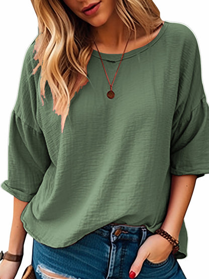 Damen Oversized Langarmshirt aus weich strukturiertem Material Stalluxe