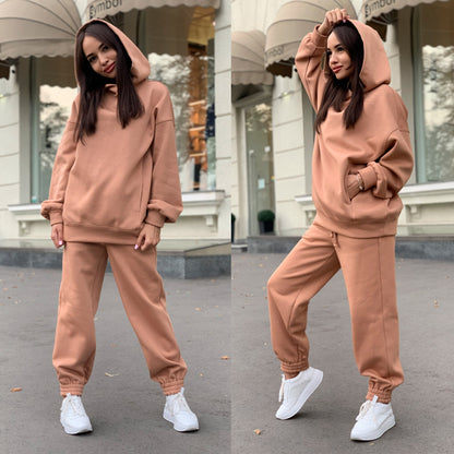 Women's Cozy Hooded Sweatpants Set Stalluxe