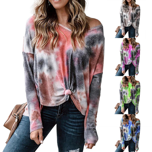 Women's Off-Shoulder Waffle Knit Top Stalluxe