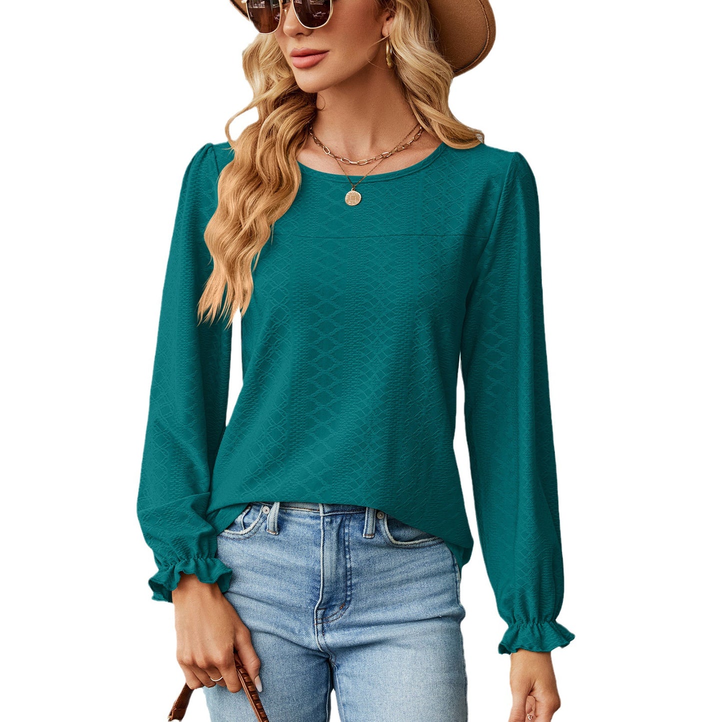Damen Blusenshirt mit Raffungen und elegantem Strukturdesign Stalluxe