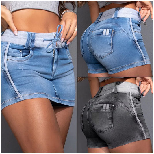 Damen Jeansrock mit lässigem Bund und dekorativem Kordelzug Stalluxe