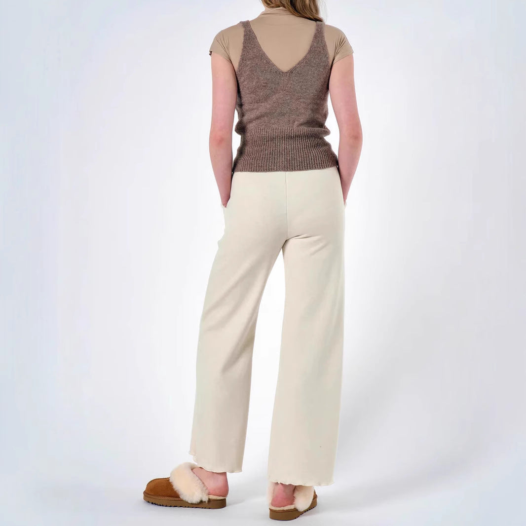 Damen weite Jersey-Hose mit elastischem Bund und praktischen Taschen Stalluxe