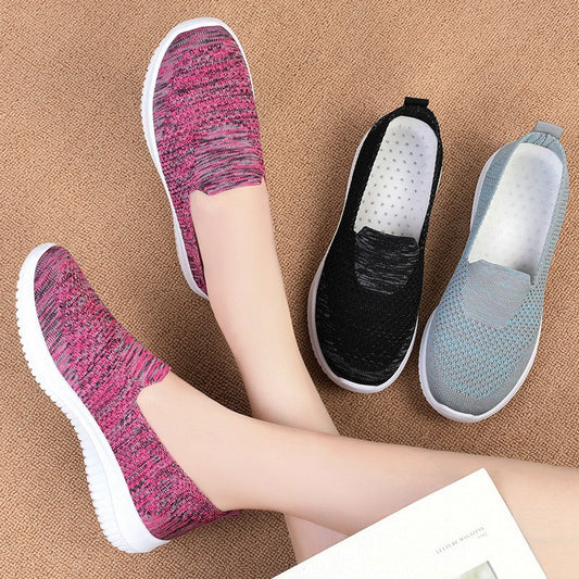 Damen Slip-On Sport-Sneaker mit atmungsaktivem Obermaterial und rutschfester Sohle Stalluxe