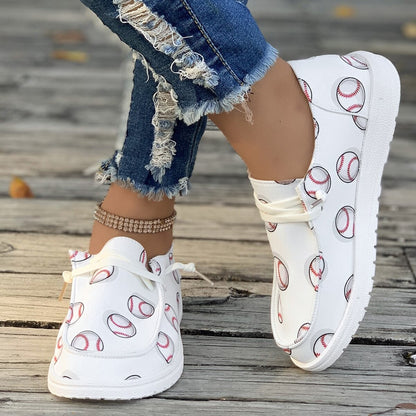 Damen Sneakers mit kreativem Baseball-Design Stalluxe