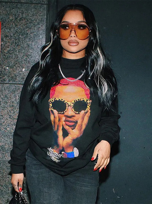 Damen Sweatshirt mit künstlerischem Druck Stalluxe