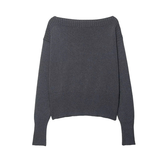 Damen oversized Strickpullover mit weitem Ausschnitt und lässigem Schnitt Stalluxe