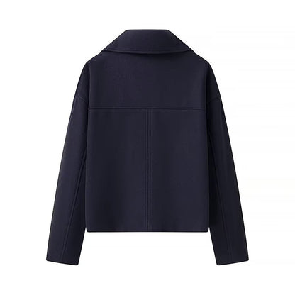 Damen elegante Bikerjacke mit doppelter Knopfleiste und weichem Material Stalluxe