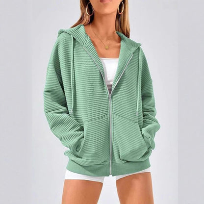 Damen Kapuzenjacke mit strukturiertem Design und praktischen Taschen Stalluxe