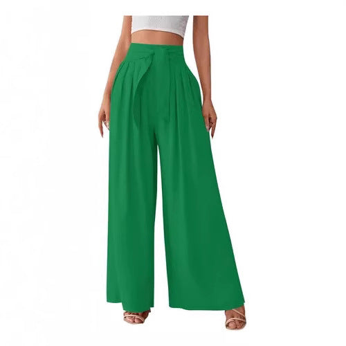 Damen Weite Hose mit hohen Bundfalten Stalluxe