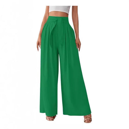 Damen Weite Hose mit hohen Bundfalten Stalluxe