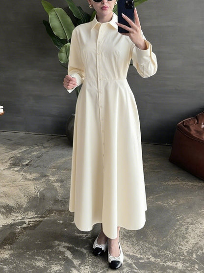 Damen Hemdkleid mit eleganter Knopfleiste und taillierter Figur Stalluxe
