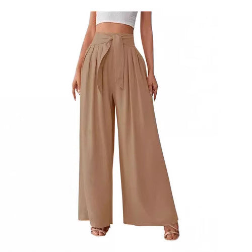 Damen Weite Hose mit hohen Bundfalten Stalluxe