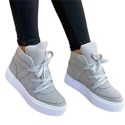 Damen modische High-Top Sneakers mit komfortablem Plateau Stalluxe