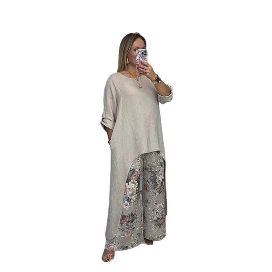 Women's Relaxed Fit Linen Tunic Top Stalluxe