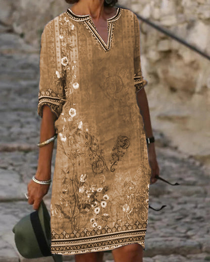 Damen luftiges Sommerkleid mit floralem Design Stalluxe