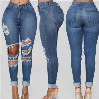 Damen Skinny-Jeans mit Riss-Design Stalluxe
