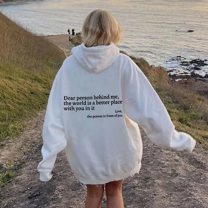 Damen Oversized Kapuzenpullover mit inspirierendem Schriftzug Stalluxe
