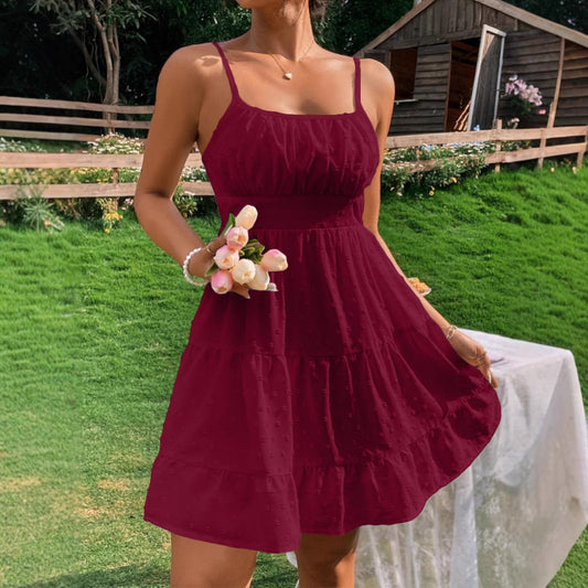 Damen Sommerliches Kleid mit Volantdesign Stalluxe