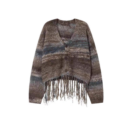 Damen Kurzer Strickjacke mit auffälligem Fransen-Design Stalluxe