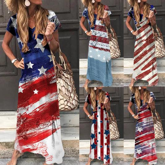 Women's Graphic Maxi Dress Stalluxe