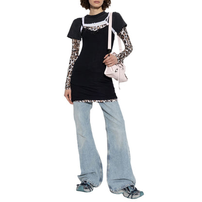 Damen Kombination aus lässigem T-Shirt und schmalem Kleid Stalluxe