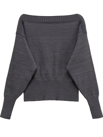 Damen lässiger Oversize-Pullover aus weichem Strickmaterial Stalluxe