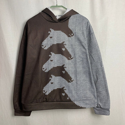 Damen Gemütlicher Hoodie mit Pferdemotiv Stalluxe